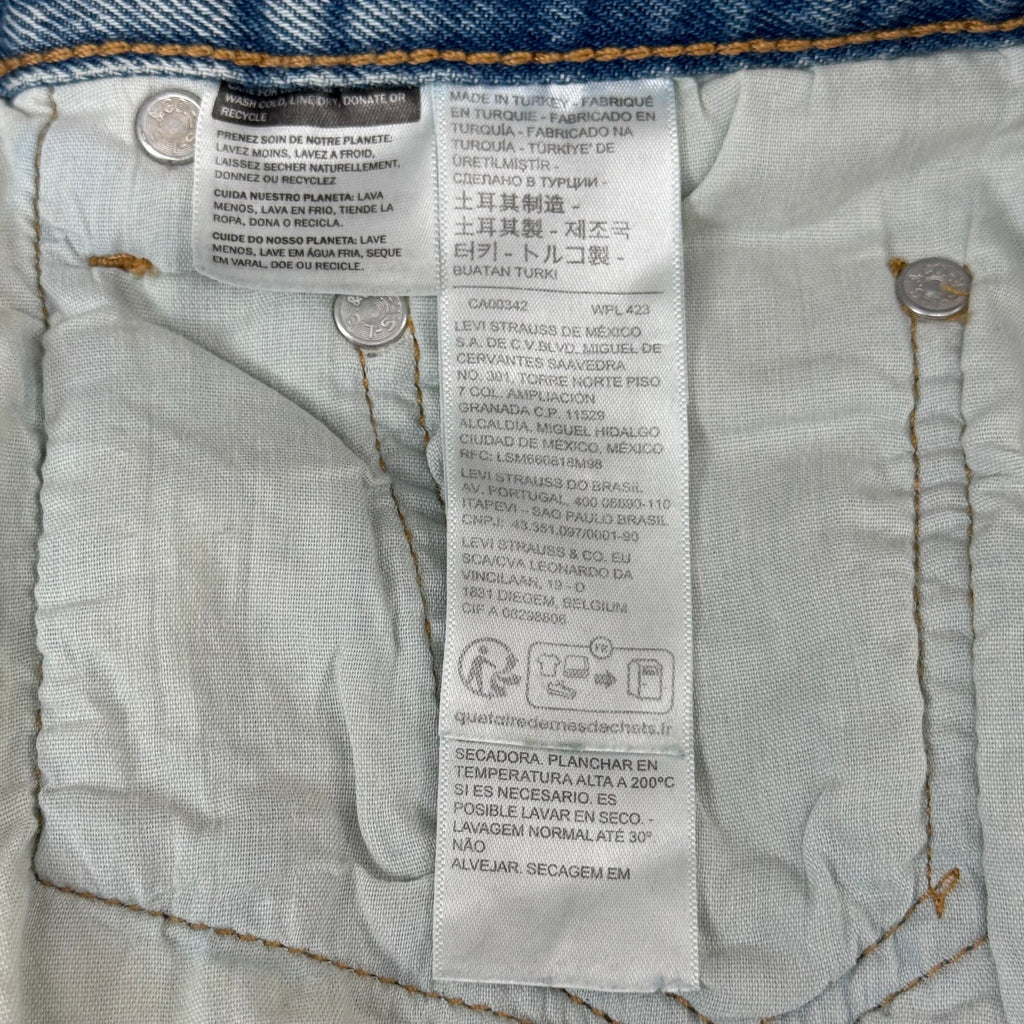 LEVIS 501 Original Fit High Rise Shorts Women's Sz 28 Vague Finish Medium Wash