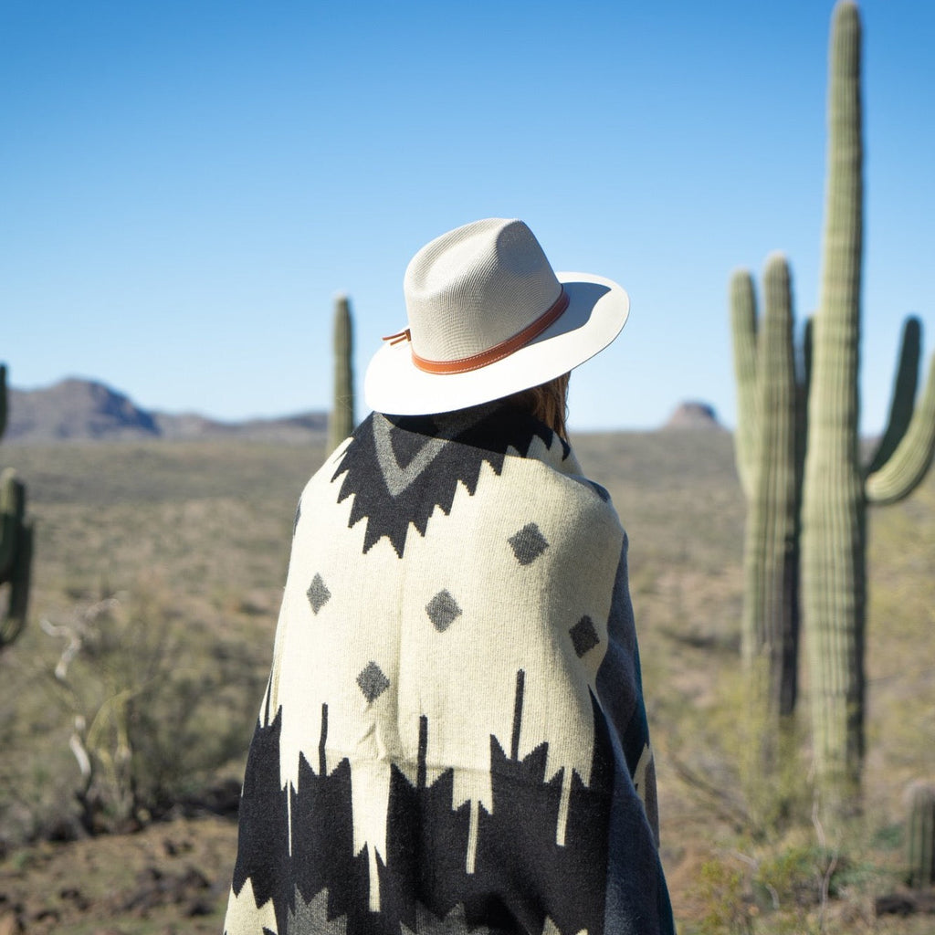 Andean Alpaca Wool Blanket - Midnight