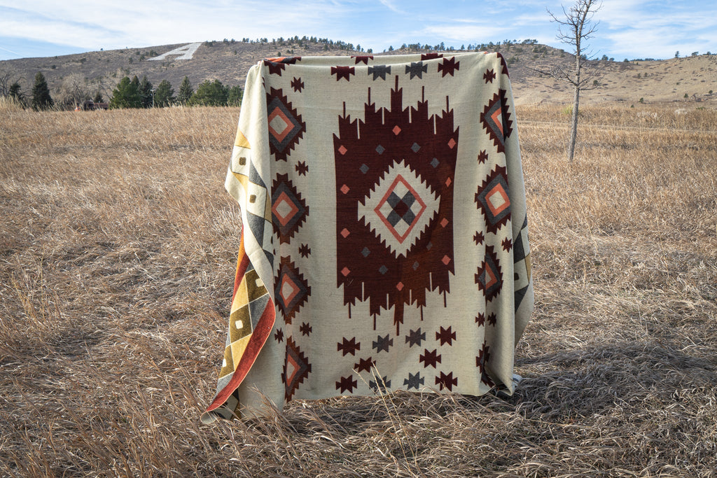 Andean Alpaca Wool Blanket - Western