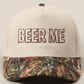 "Beer Me" Embroidered Leopard or Camo Trucker Hat