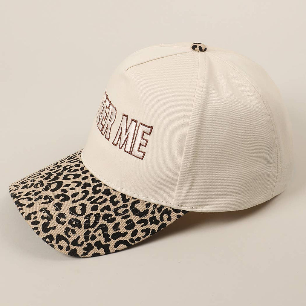 "Beer Me" Embroidered Leopard or Camo Trucker Hat