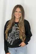 Bull Rider Embroidered Sweatshirt