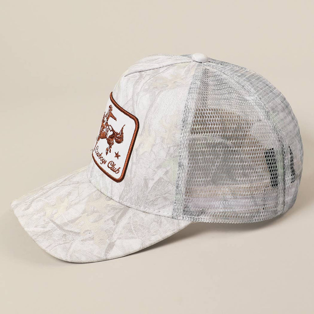 Cowboys Club Embroidered Patch Mesh Cap