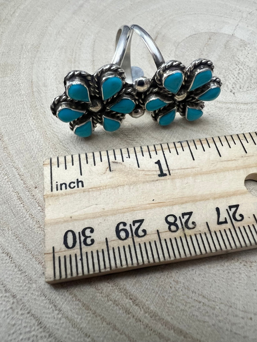 Gina Dosedo Turquoise & Sterling Silver Ring - Size 7.5