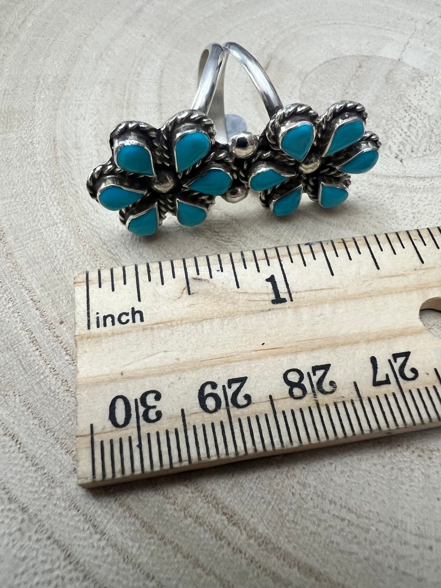 Gina Dosedo Turquoise & Sterling Silver Ring - Size 7.5