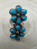 Gina Dosedo Turquoise & Sterling Silver Ring - Size 7.5