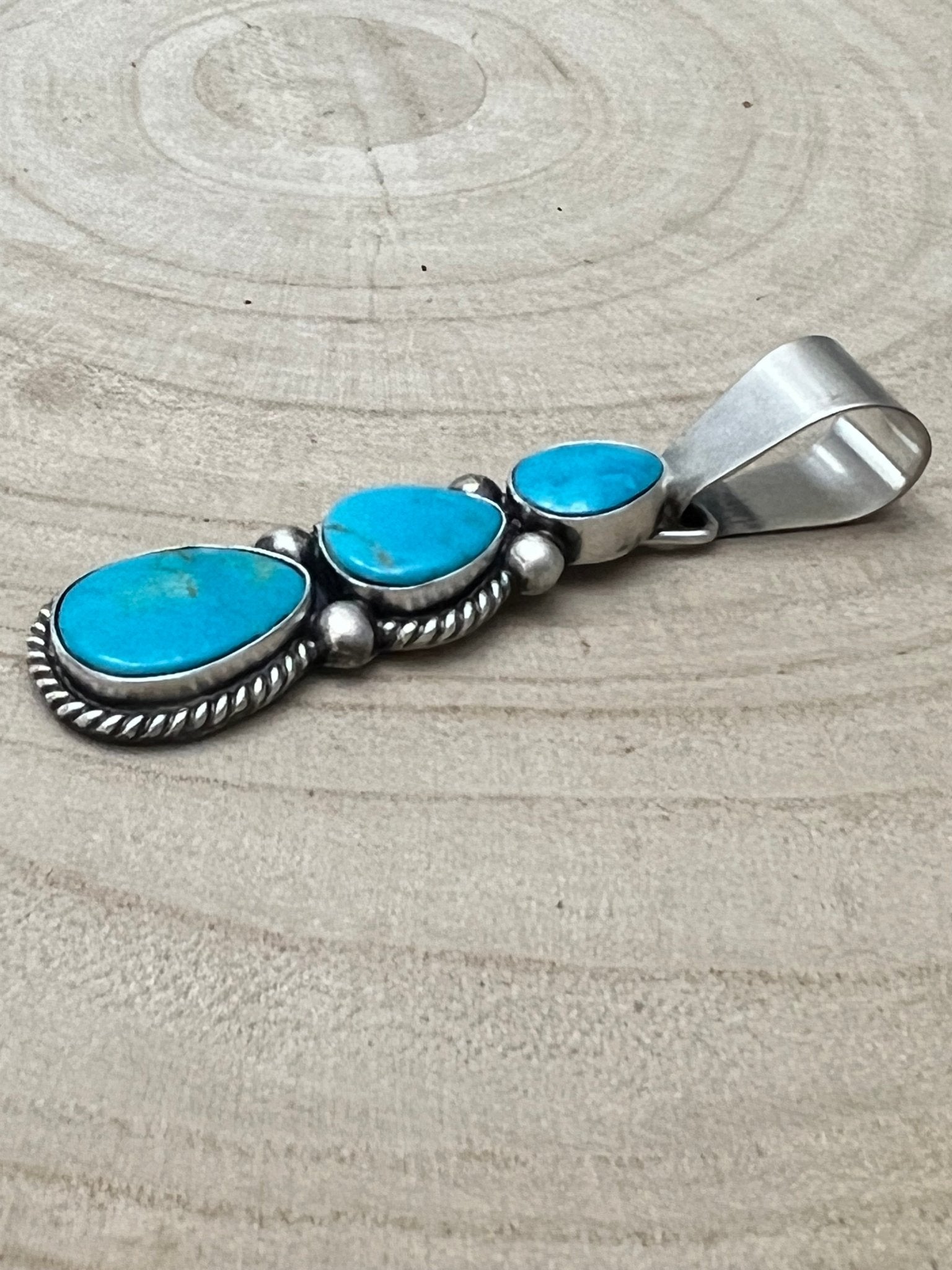 Paul Livingston Turquoise & Sterling Silver Pendant