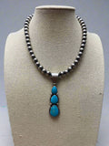 Paul Livingston Turquoise & Sterling Silver Pendant